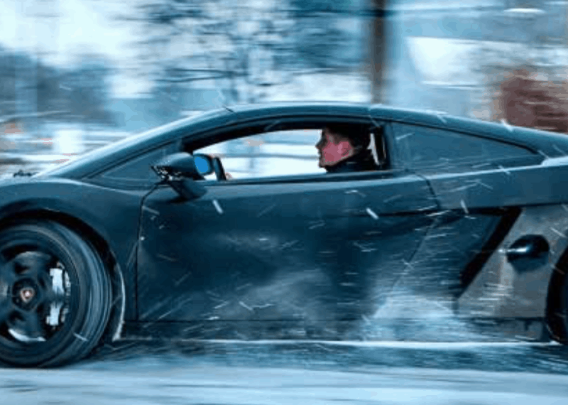 Lamborghini winter drifttraining