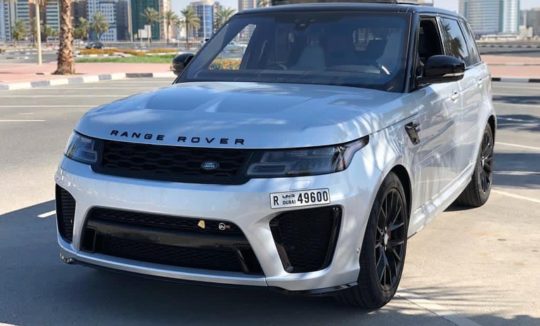 Rent a Range Rover Sport SVR in Dubai