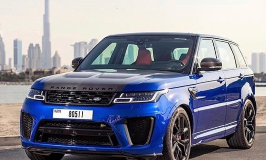 Rent a Range Rover Sport SVR in Dubai