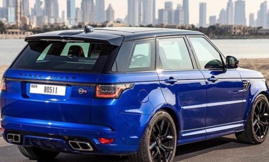 Rent a Range Rover Sport SVR in Dubai